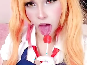 Japanese teen greeting mikity toyed and facialized
