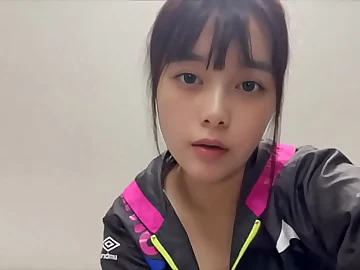 Momoka's mind heads downright unexpressive as she massages her taut Japanese cooch