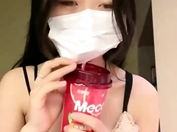 Amateur asian teen licks ass and sucks cock