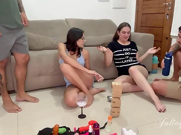 AngellApolo & JuliaGoddesss swap partners yon hot real-life sex league together with a braid - pt1