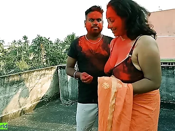Steamy Tamil duo indulges in a muddy chat and rear end-fashion activity at Holi jamboree